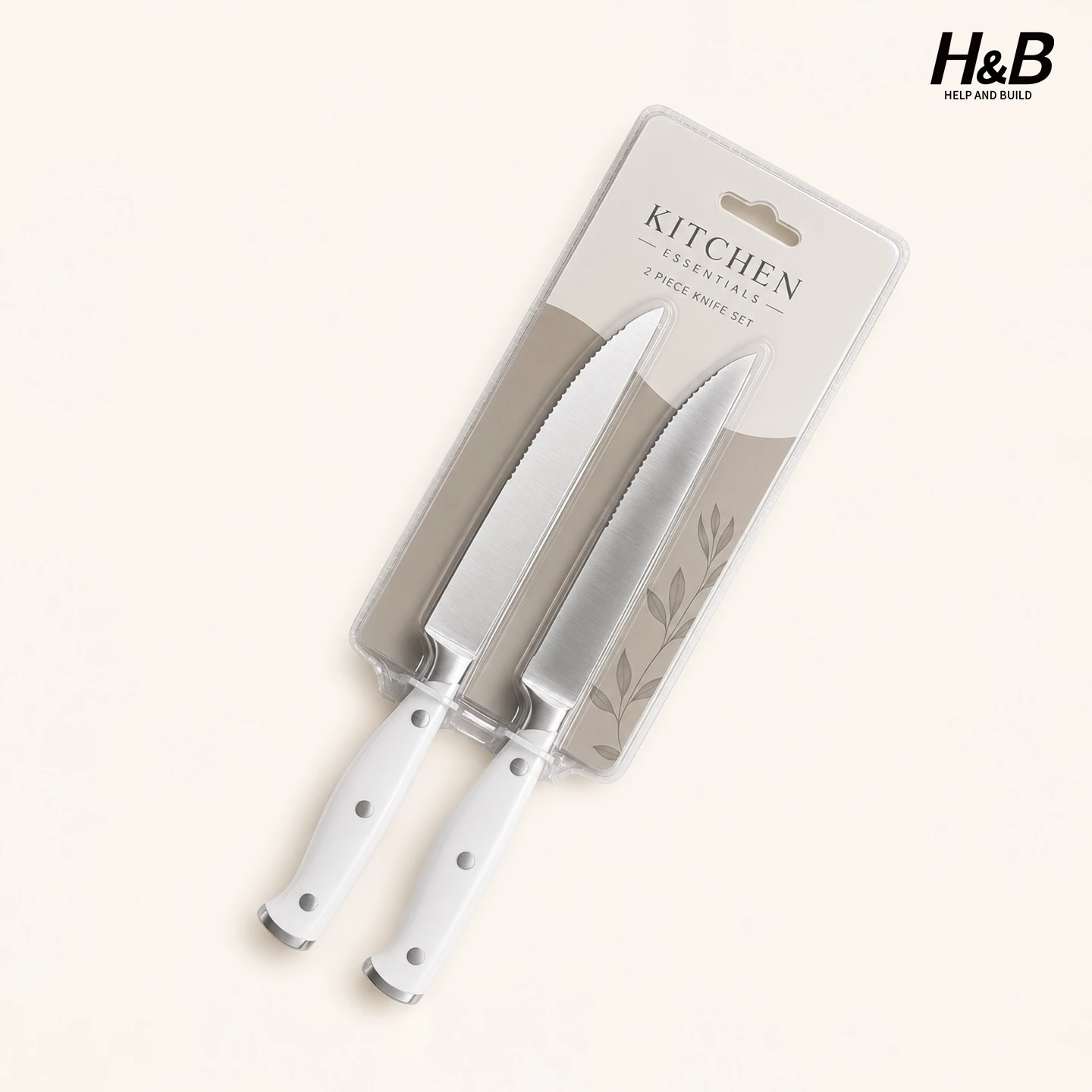 Küchenmesser auf Halbblisterkarten