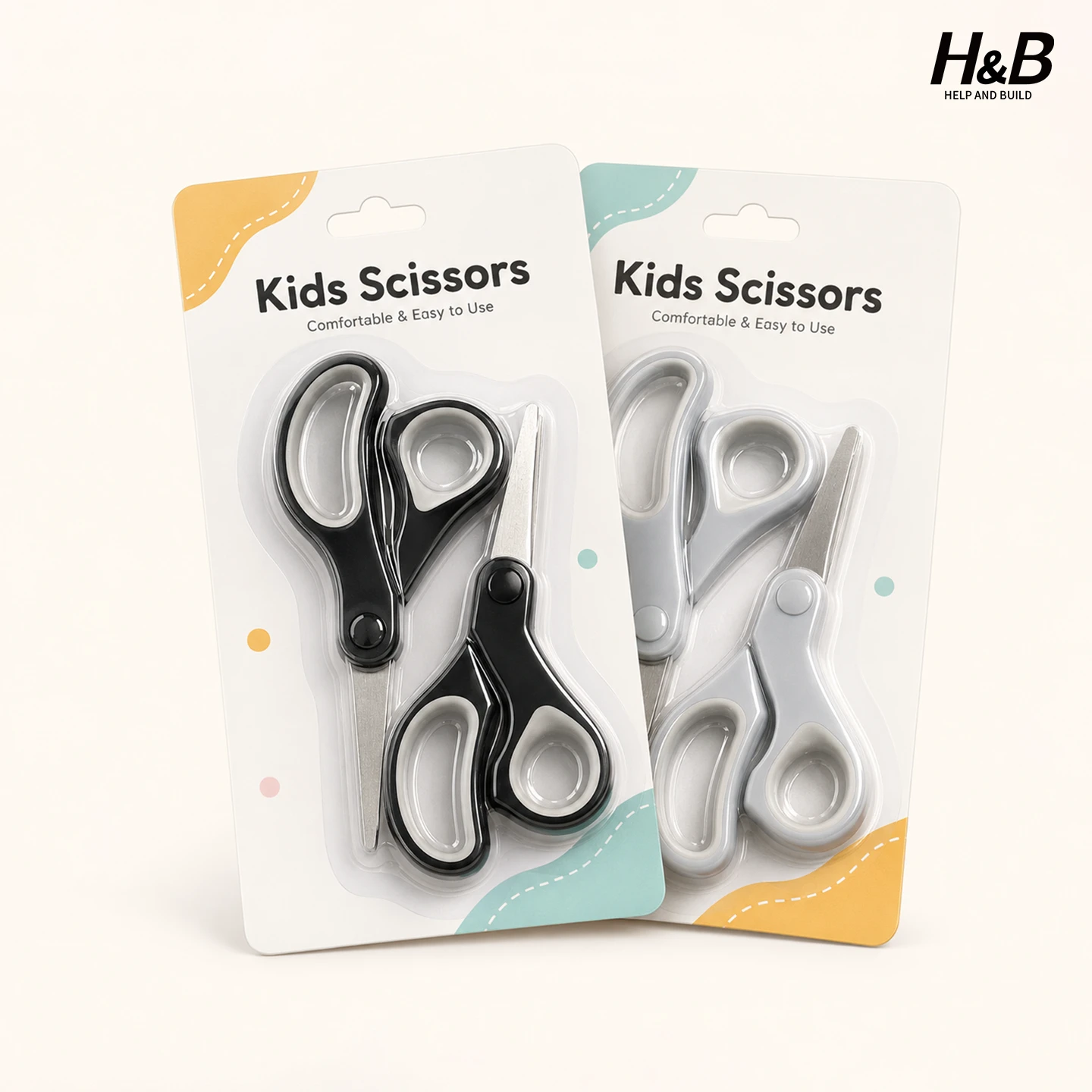 Ciseaux pour enfants sous blister simple sur carte