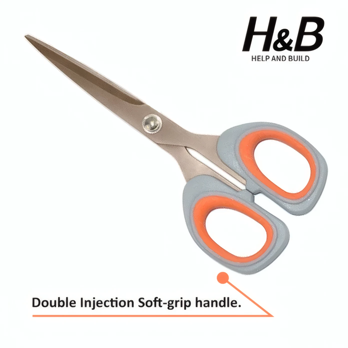 Ciseaux bi-injection avec poignée soft-grip